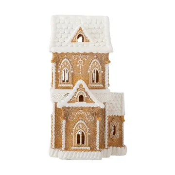 Kevin dekorationshus med lys - Brun, 37 cm - Bloomingville