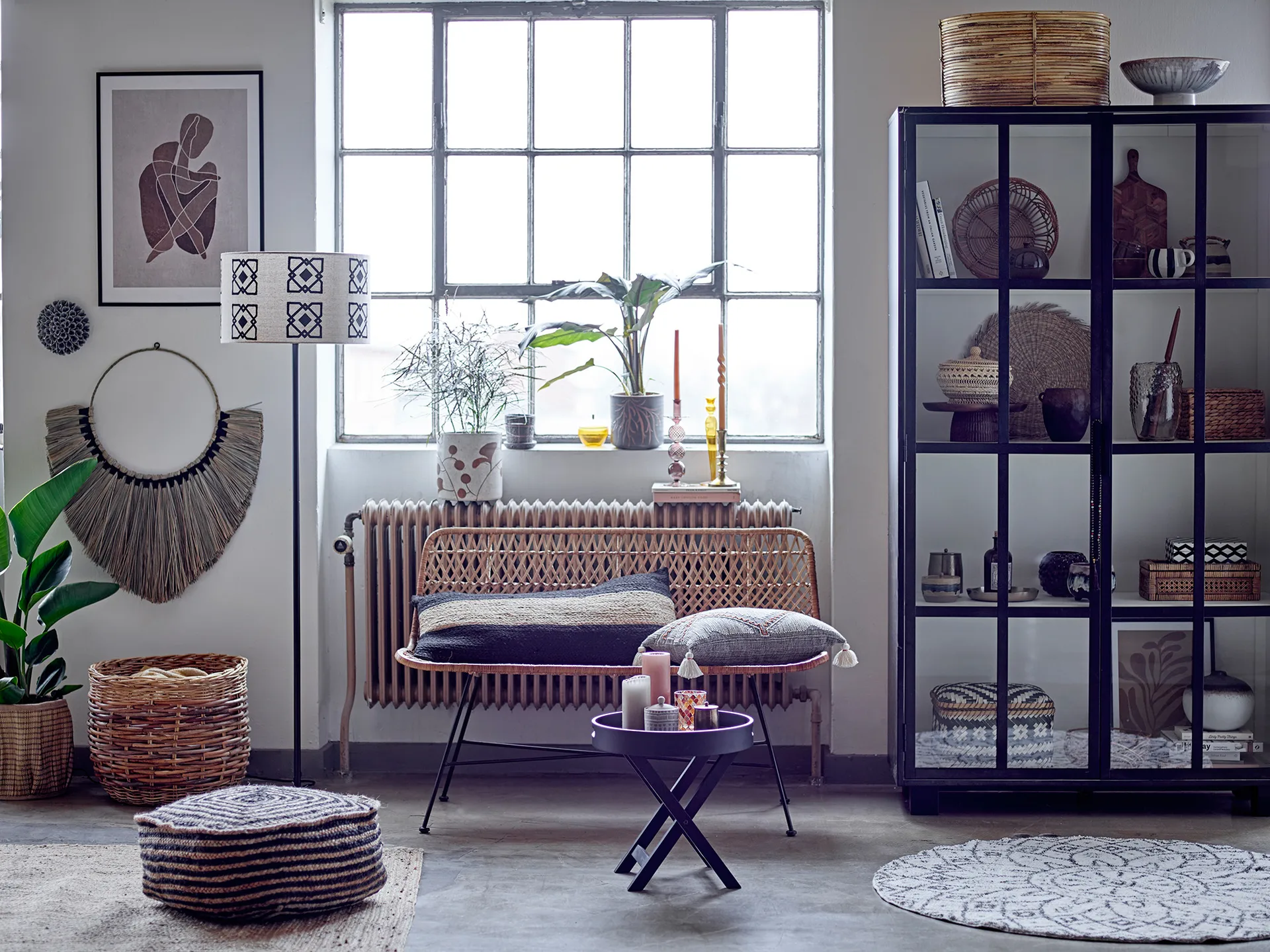 Lalou opbevaringskurv 2 dele , Brun Bloomingville