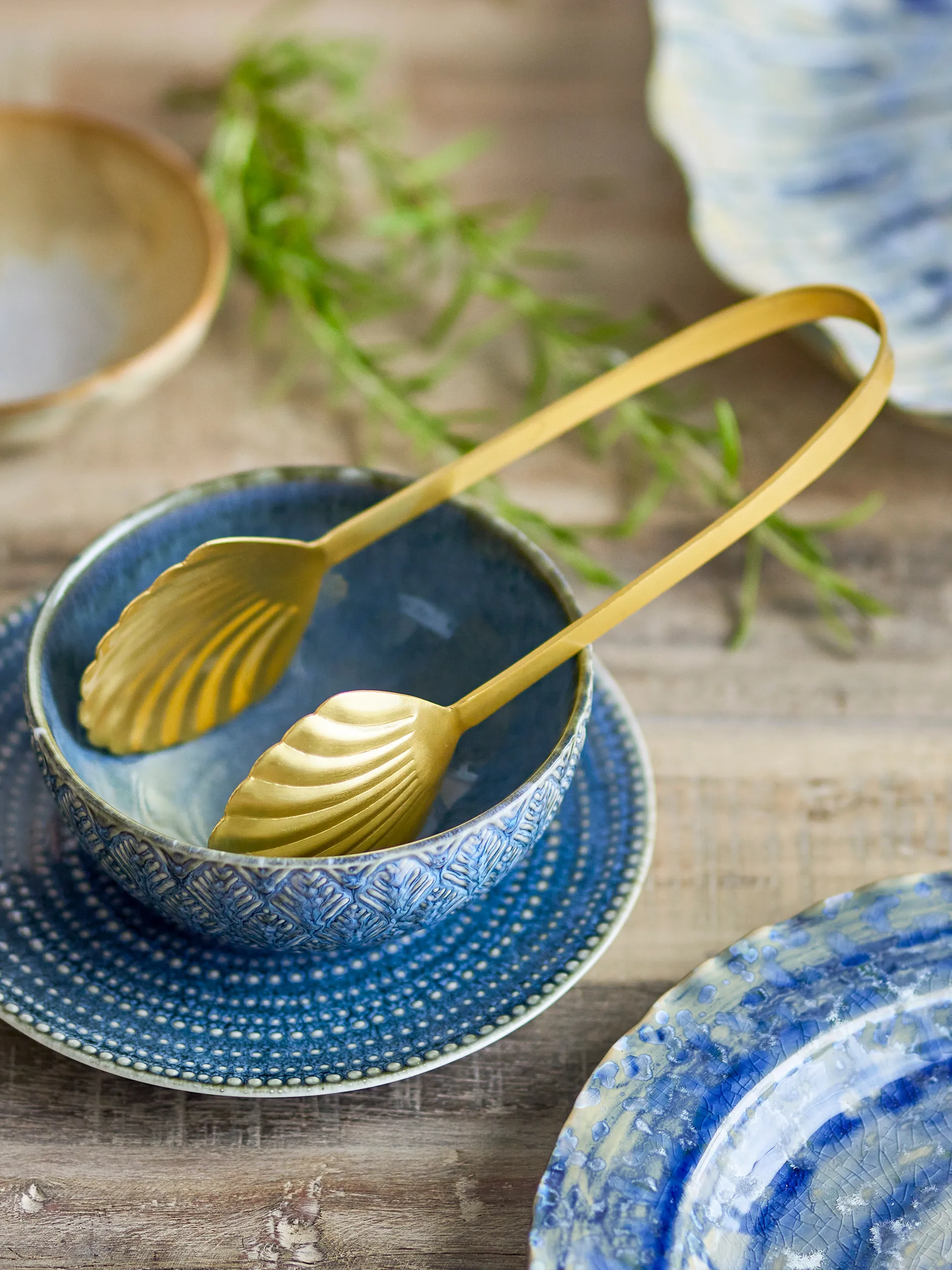 Loreta serveringstang, Guld Bloomingville