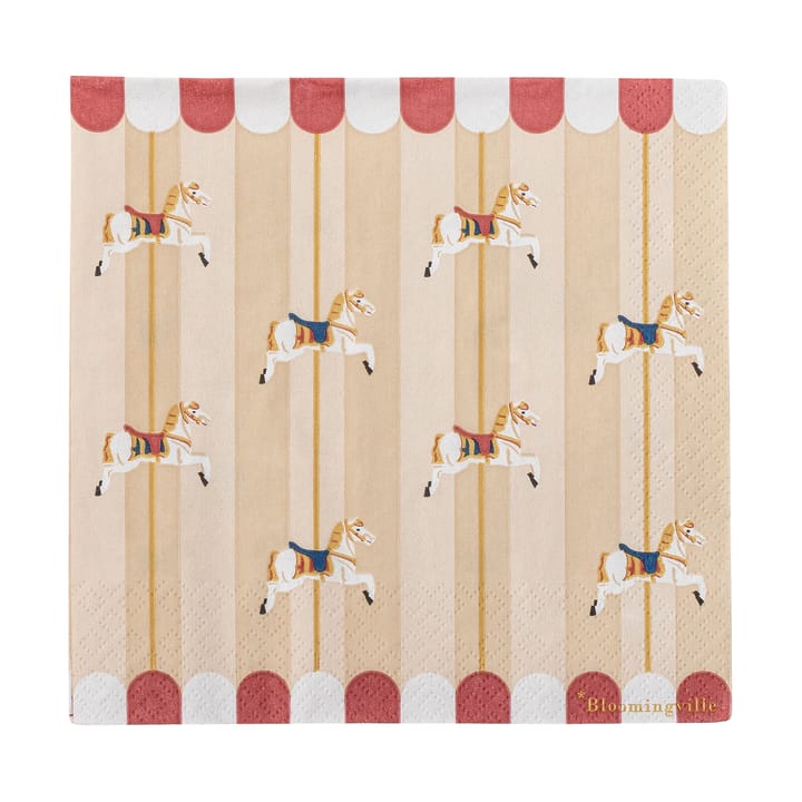 Merry-go-round serviet 33x33 cm 20-pak - Natur - Bloomingville