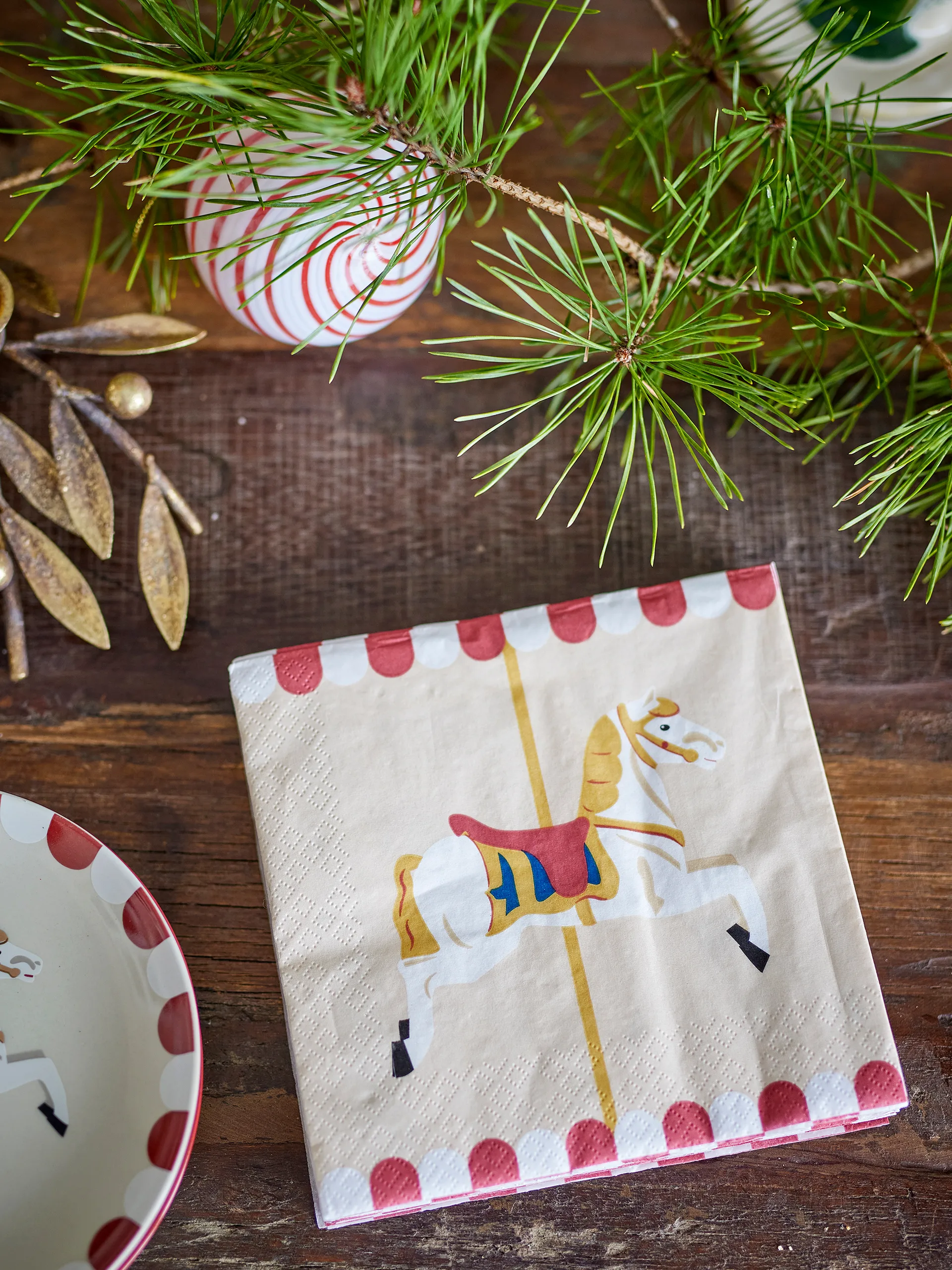 Merry-go-round serviet 33x33 cm 20-pak, Natur Bloomingville