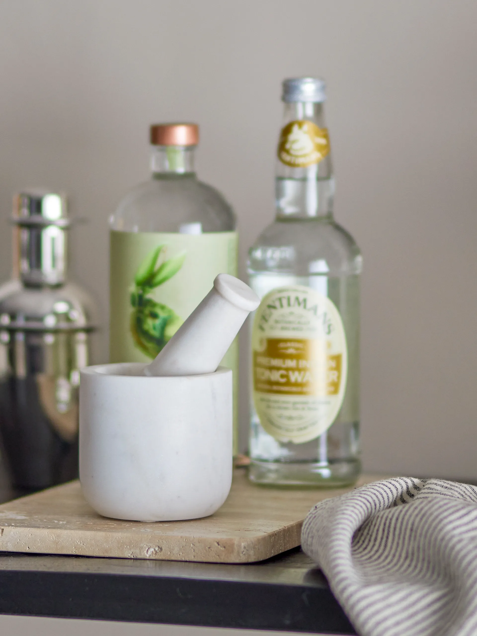 Misaki mørtel Ø9 cm, Marmor Bloomingville