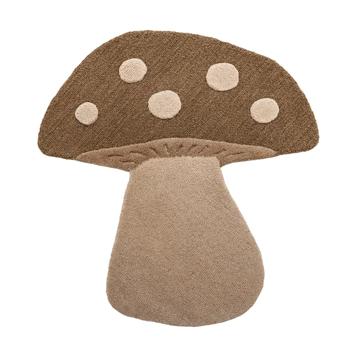 Mushroom tæppe - Brun, uld - Bloomingville