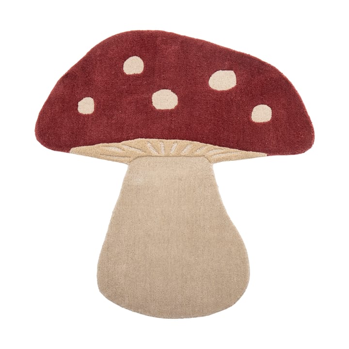 Mushroom uldtæppe 85x90 cm, Rød/Hvid Bloomingville