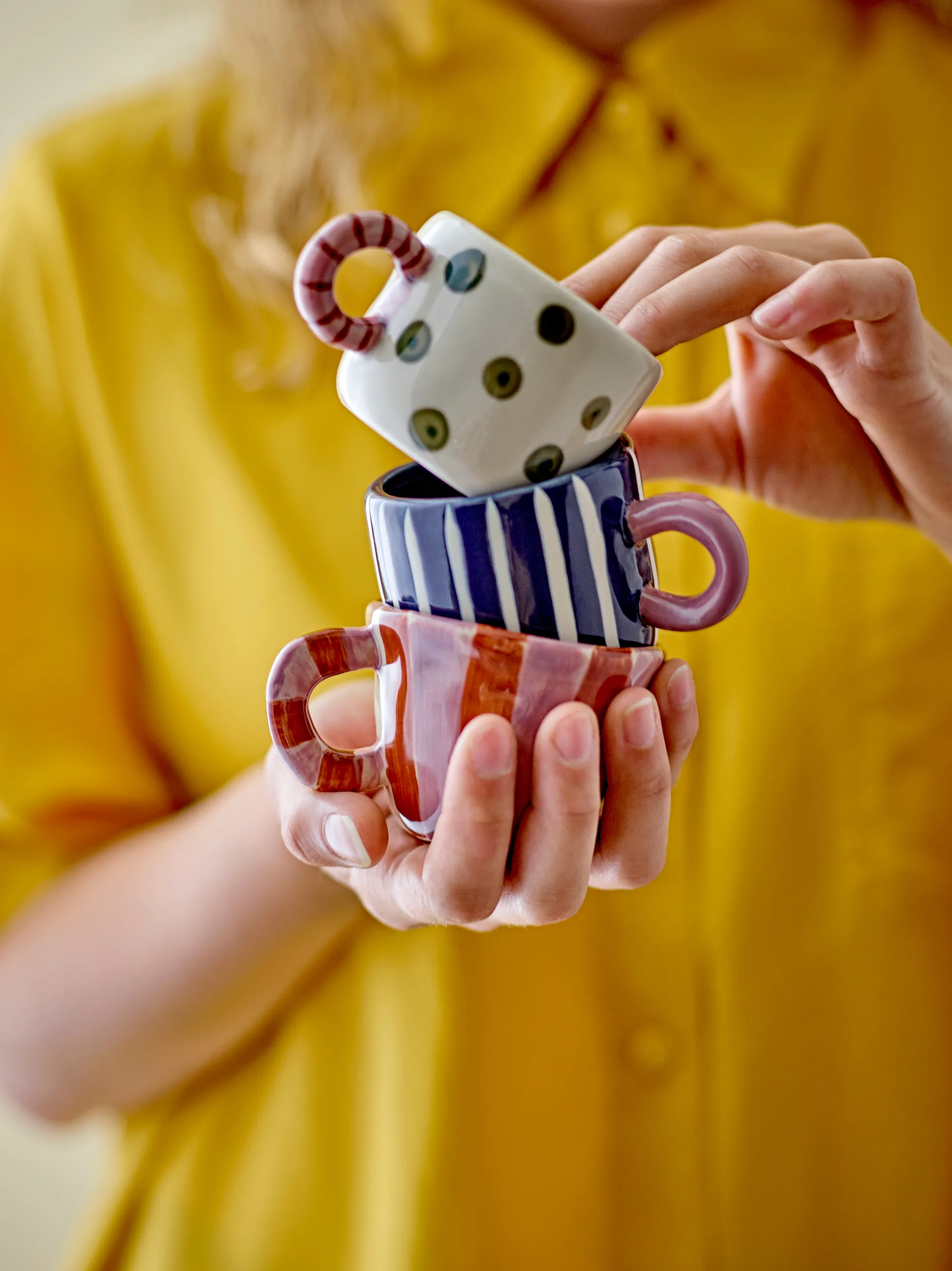 Nini kop 11,5 cl, Blå-stribet Bloomingville