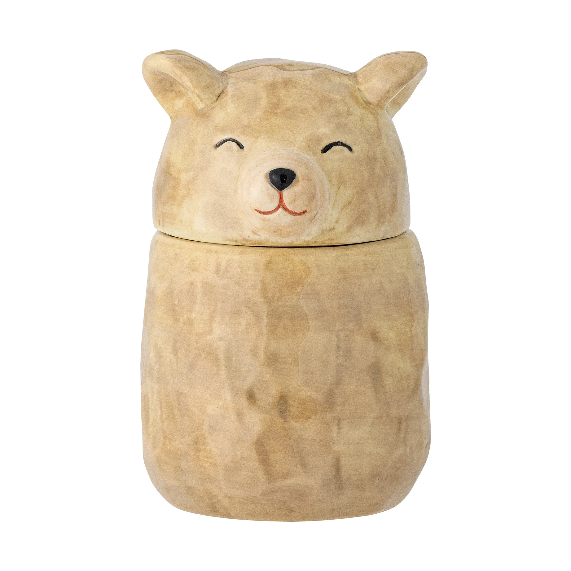 Puk krukke med låg Ø7 cm, Brun Bloomingville