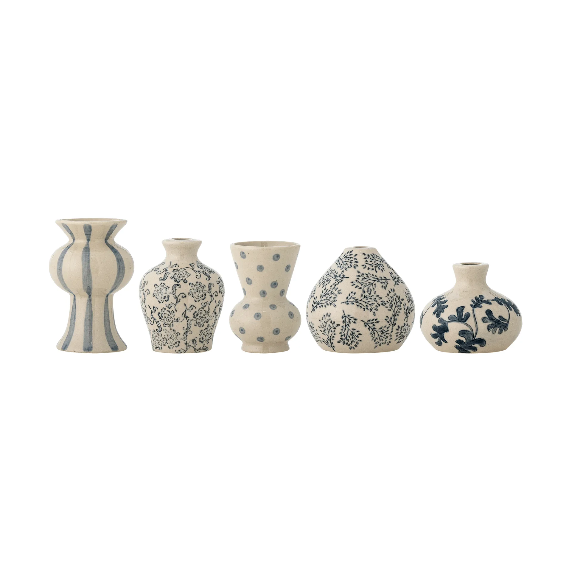 Bloomingville Quinto vase Blue Stoneware, 5 dele