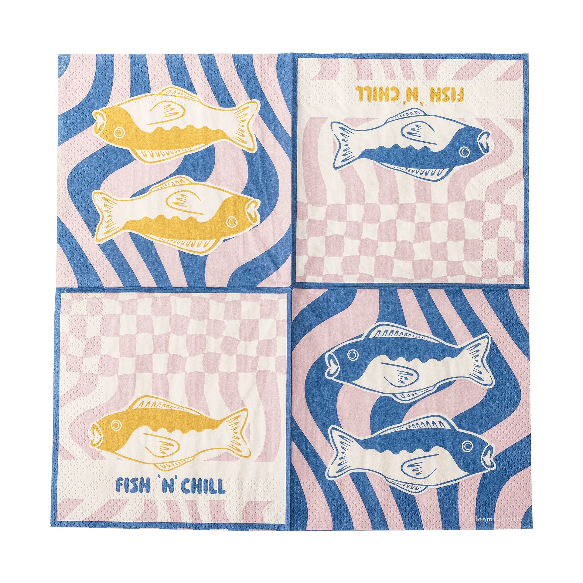 Remy papirsserviet 20 pak, Blå Bloomingville