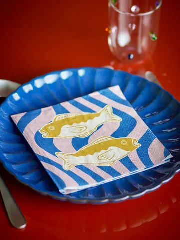 Remy papirsserviet 20 pak - Blå - Bloomingville