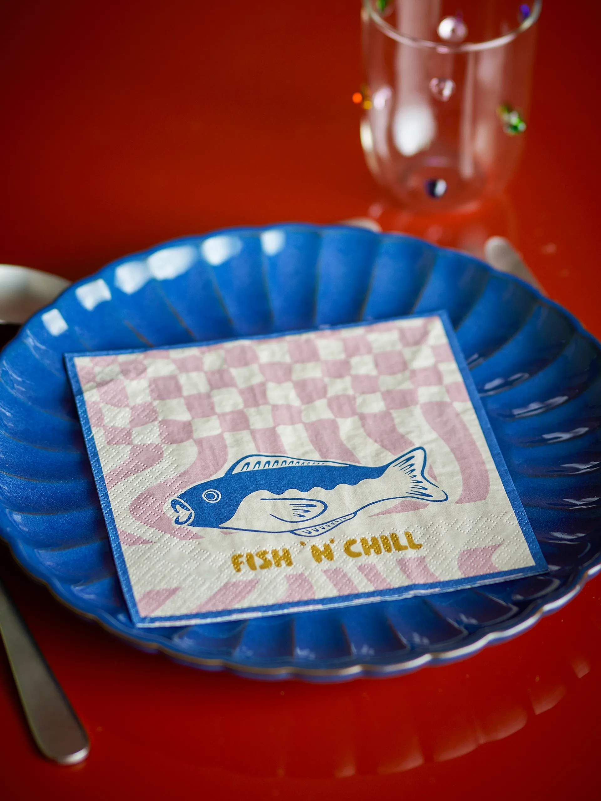 Remy papirsserviet 20 pak, Blå Bloomingville