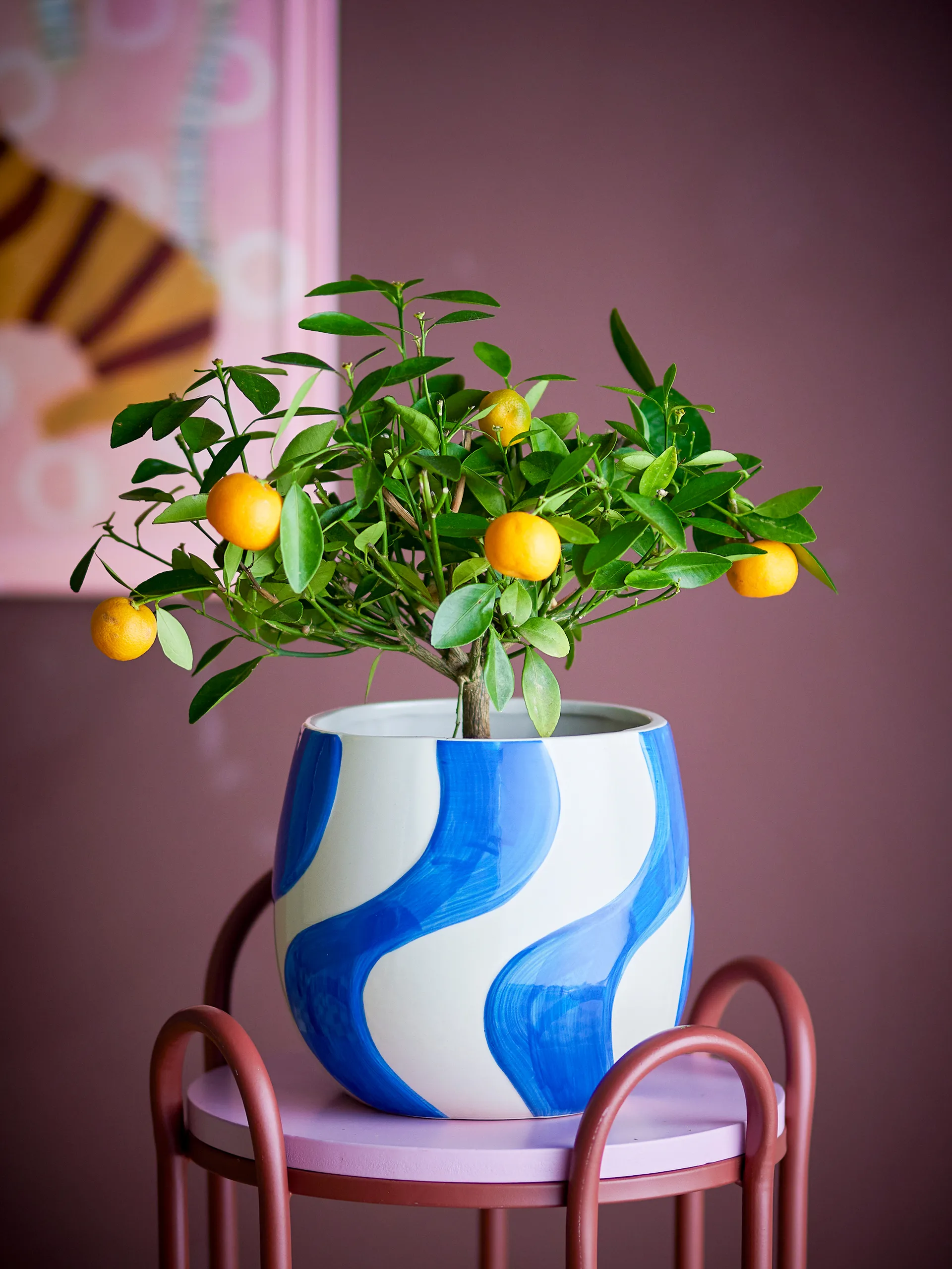 Romy urtepotte Ø20,5 cm, Blå Bloomingville