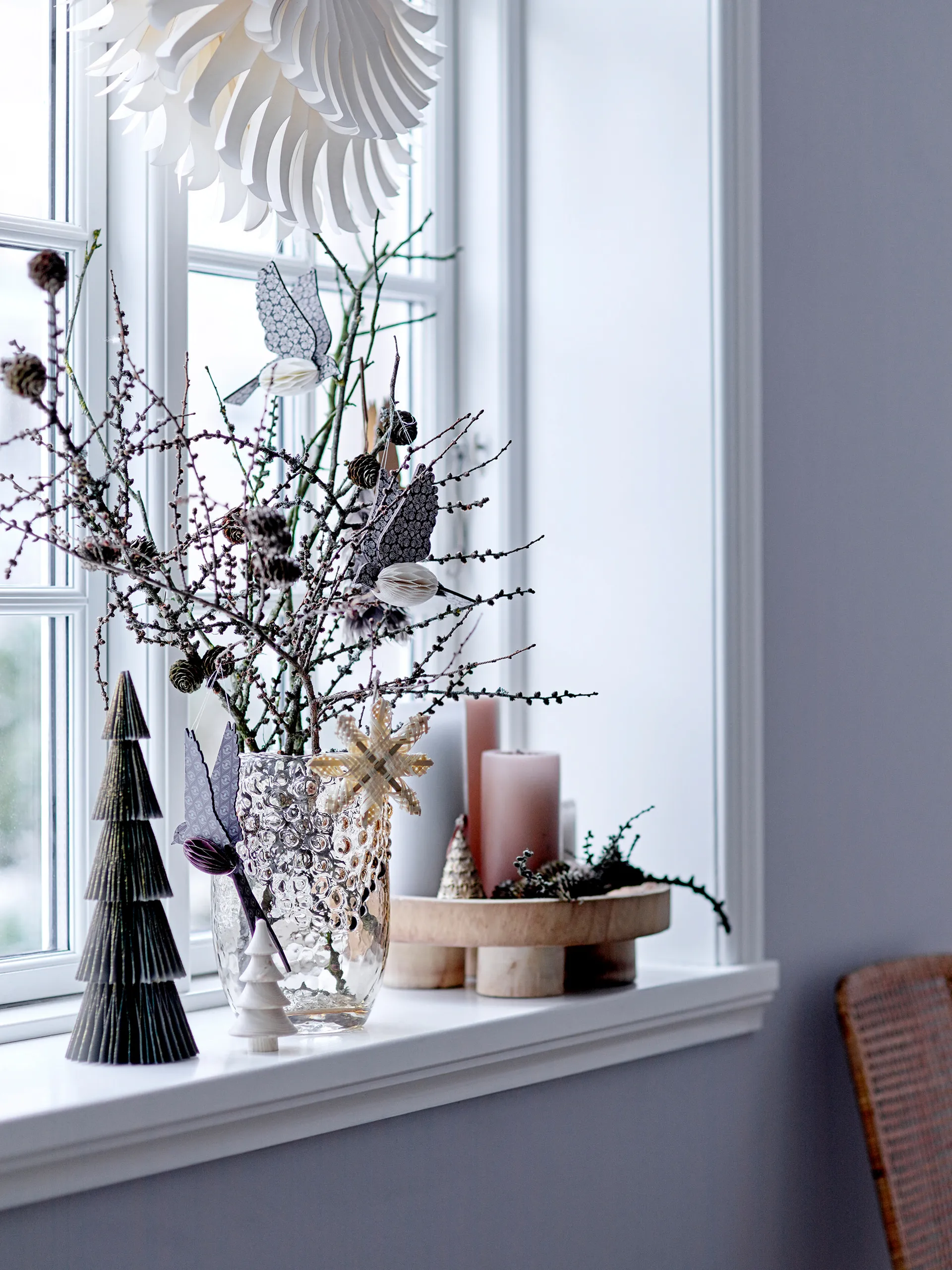 Sagalin Bird Ornament juleophæng, Brown Bloomingville