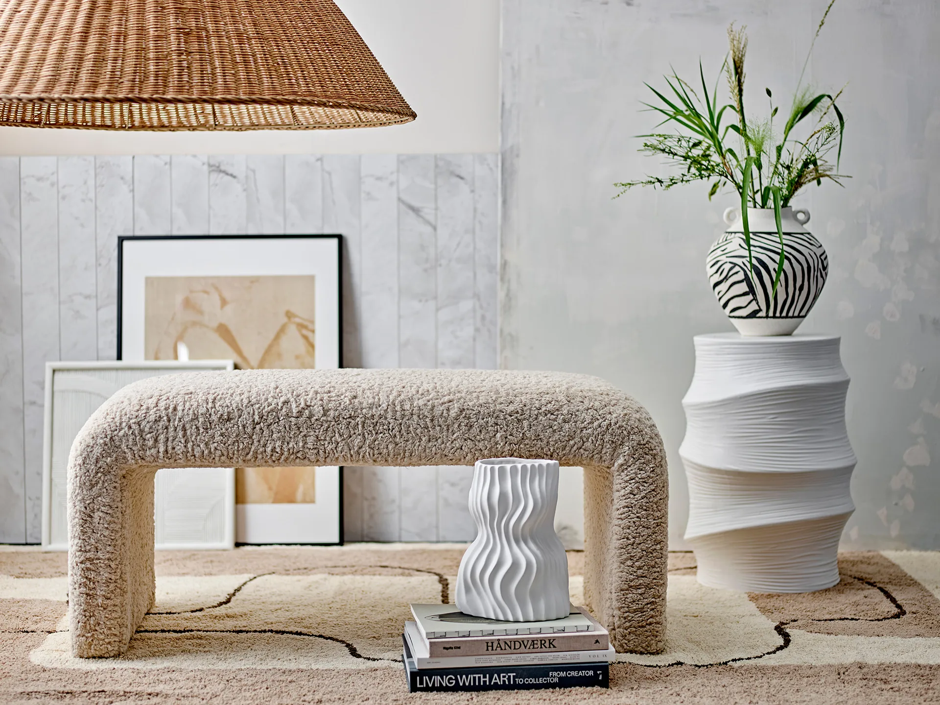 Sahal vase 25,5 cm, White Bloomingville