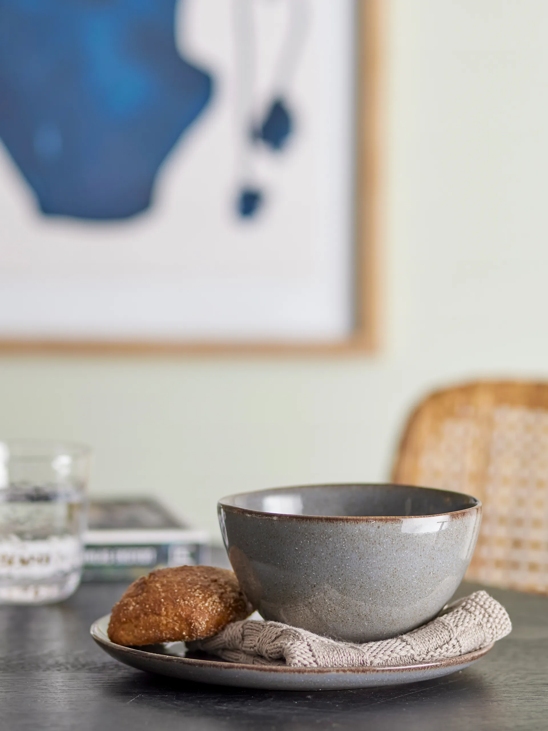 Sandrine morgenmadsæt 12 dele, Grå Bloomingville