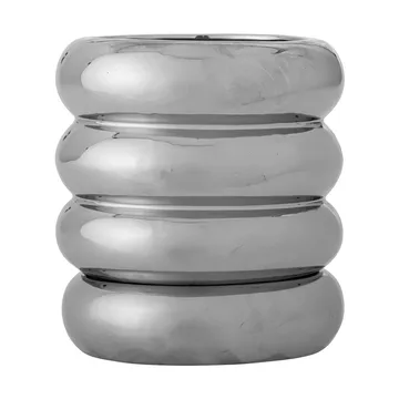 Shine krukke med underskål - Silver, 16x18 cm - Bloomingville