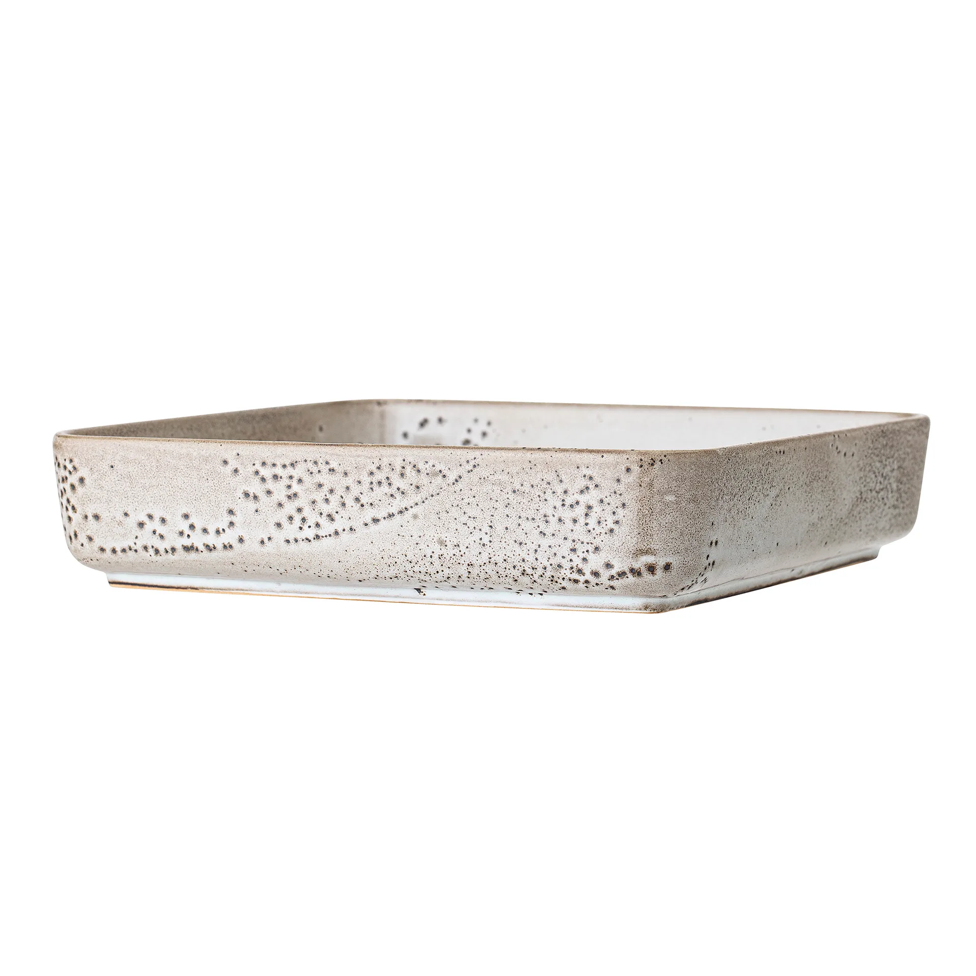Thea serveringsfad stengods 25x25 cm, Grå Bloomingville