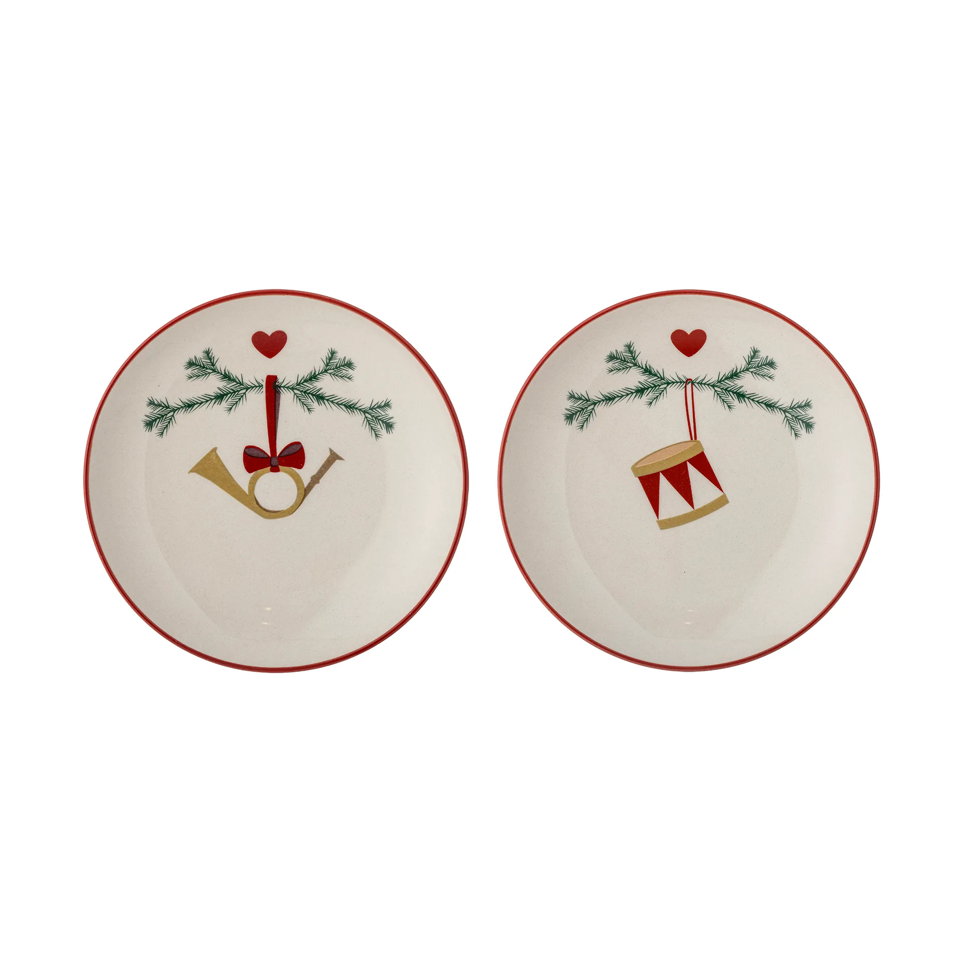 Yule tallerken Ø16 cm 2-pak, Hvid Bloomingville