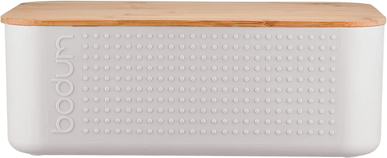 Bodum Bistro brødkasse med bambuslåg Hvid