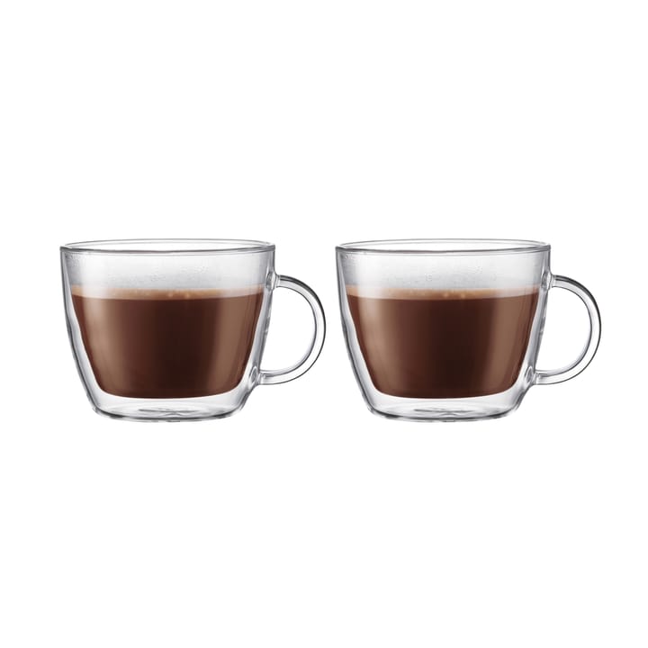 Bistro dobbeltvægget lattekop med håndtag 45 cl, 2-pak Bodum