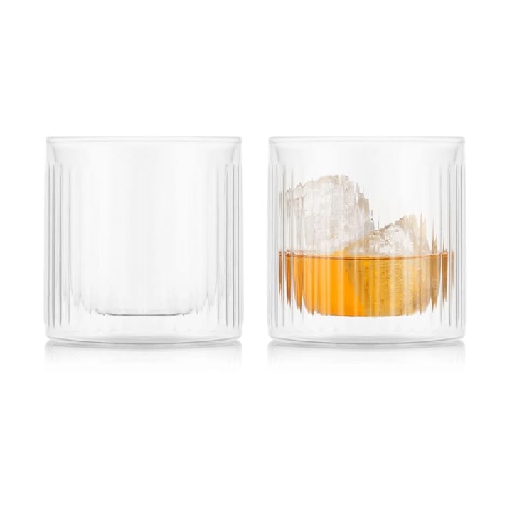 Douro Bar dobbeltvægget whiskyglas 30 cl 2-pak - Klar - Bodum
