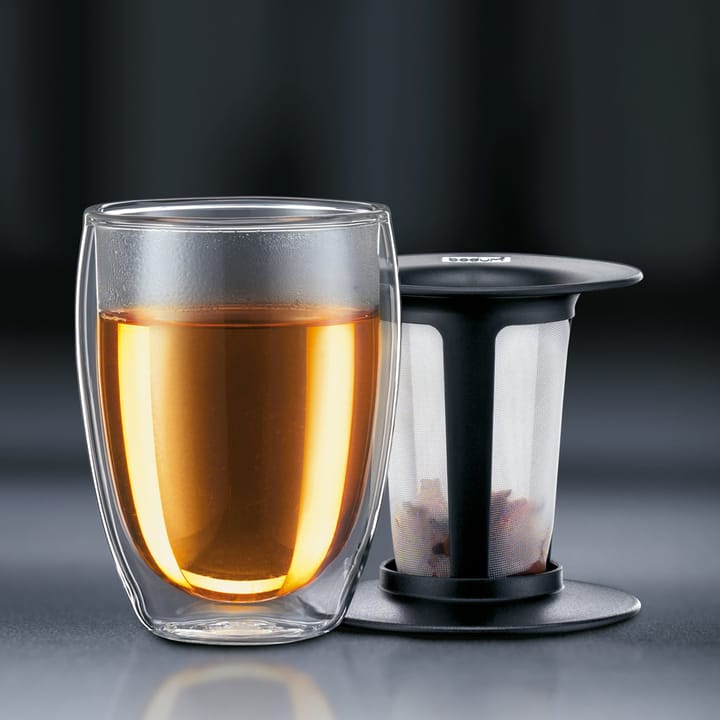 Tea For One glas med tesi, sort Bodum