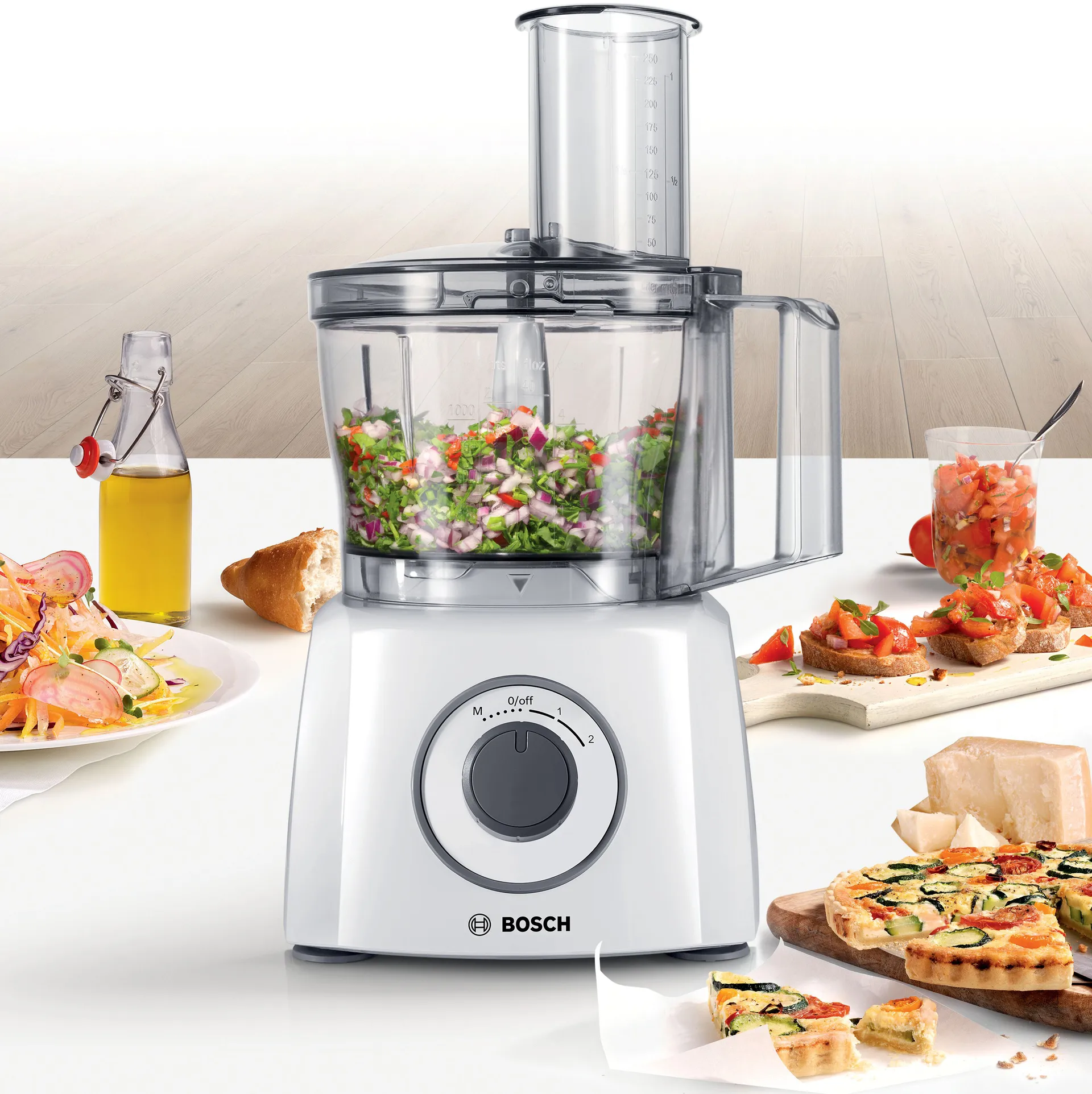 Bosch MultiTalent 3 MCM3110W foodprocessor 800W, Hvid Bosch