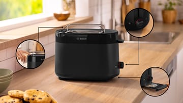 Bosch MyMoment TAT2M123 brødrister - Sort - Bosch