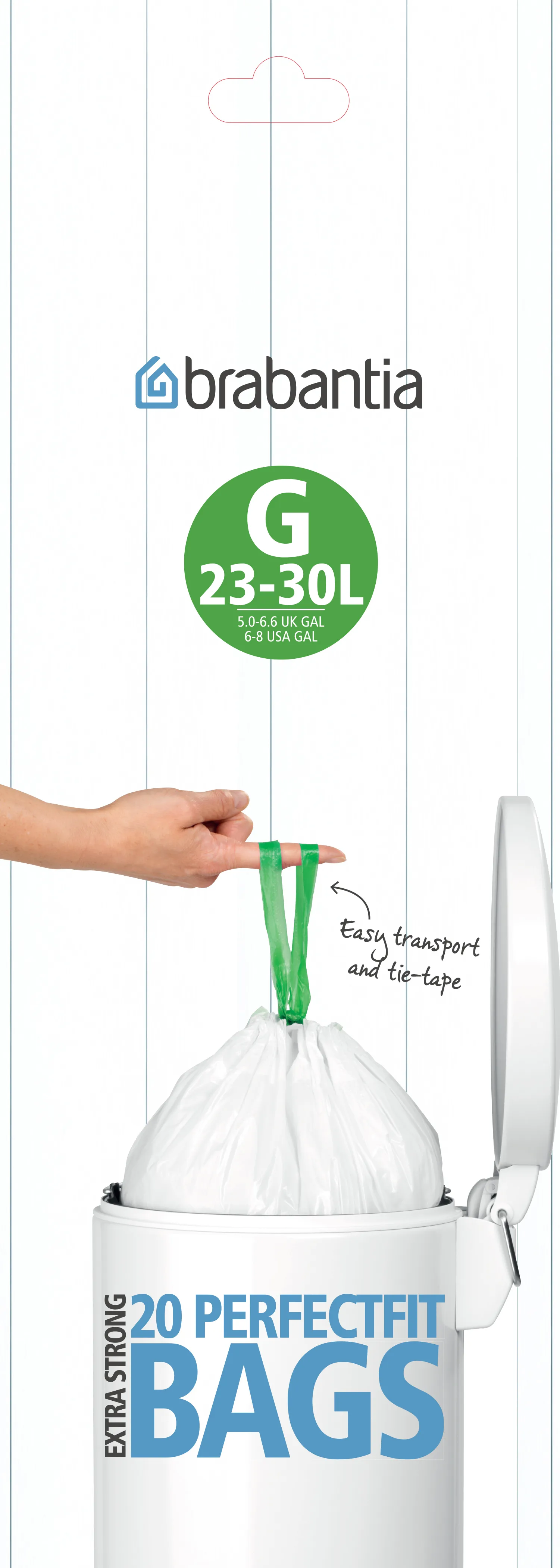 Affaldsposer G til spande på 23-30 liter 20 poser/rulle, 23-30 L Brabantia
