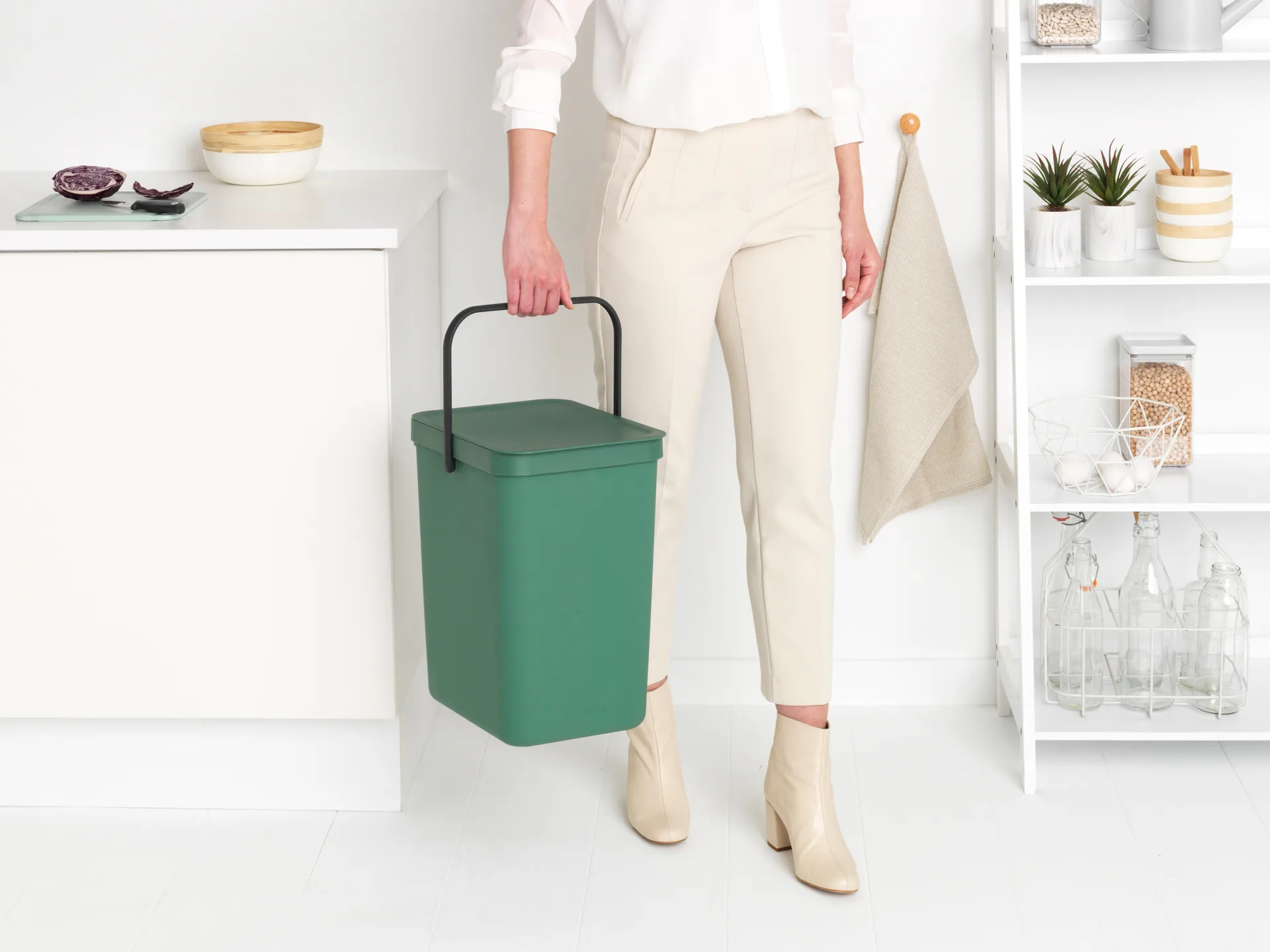 Affaldsspand Sort & Go 25L, Fir Green Brabantia
