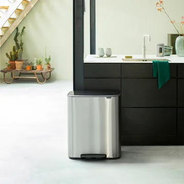 Bo pedalspand 2 x 30 L - Mat stål - Brabantia