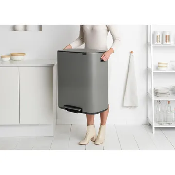Bo pedalspand 2 x 30 L - Mineral concrete grey - Brabantia
