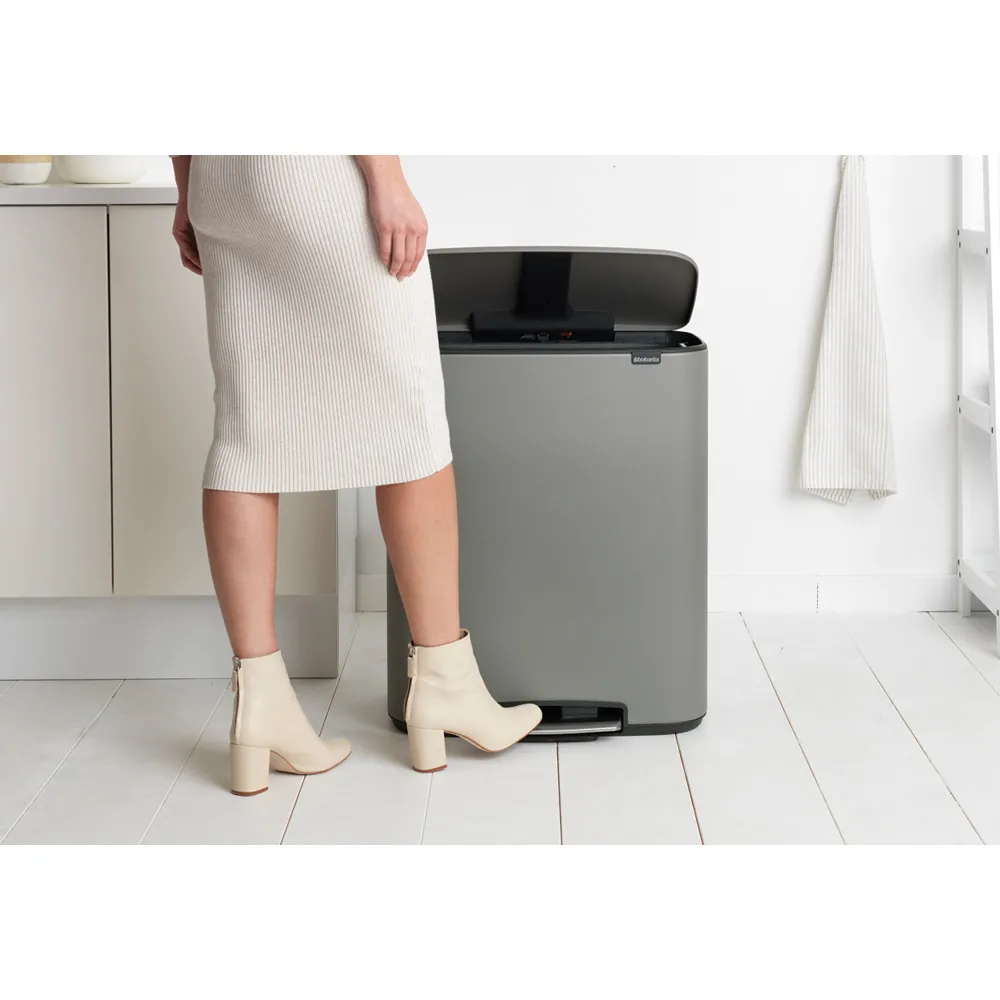 Bo pedalspand 2 x 30 L, Mineral concrete grey Brabantia