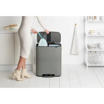 Bo pedalspand 2 x 30 L - Mineral concrete grey - Brabantia