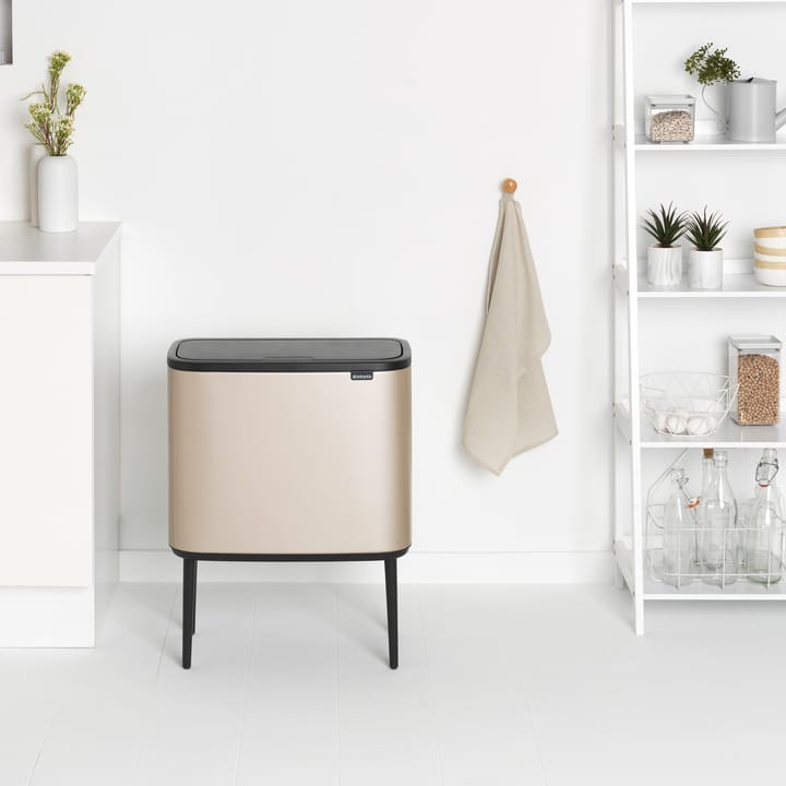 Bo touch bin 11+23 liter, Metallic Gold Brabantia