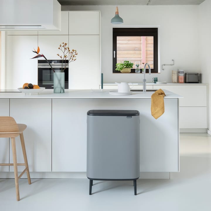 Bo touch bin high 2x30 L, Mineral concrete grey Brabantia