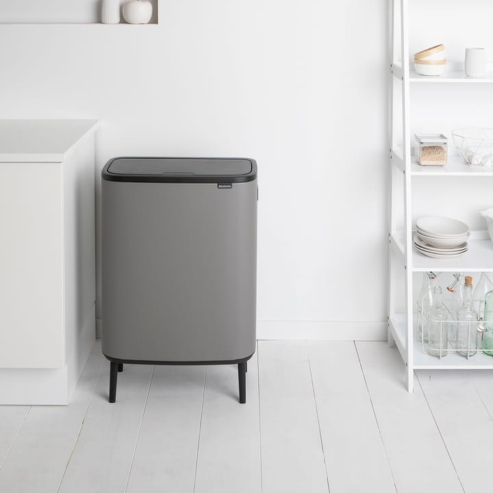 Bo touch bin high 2x30 L, Mineral concrete grey Brabantia