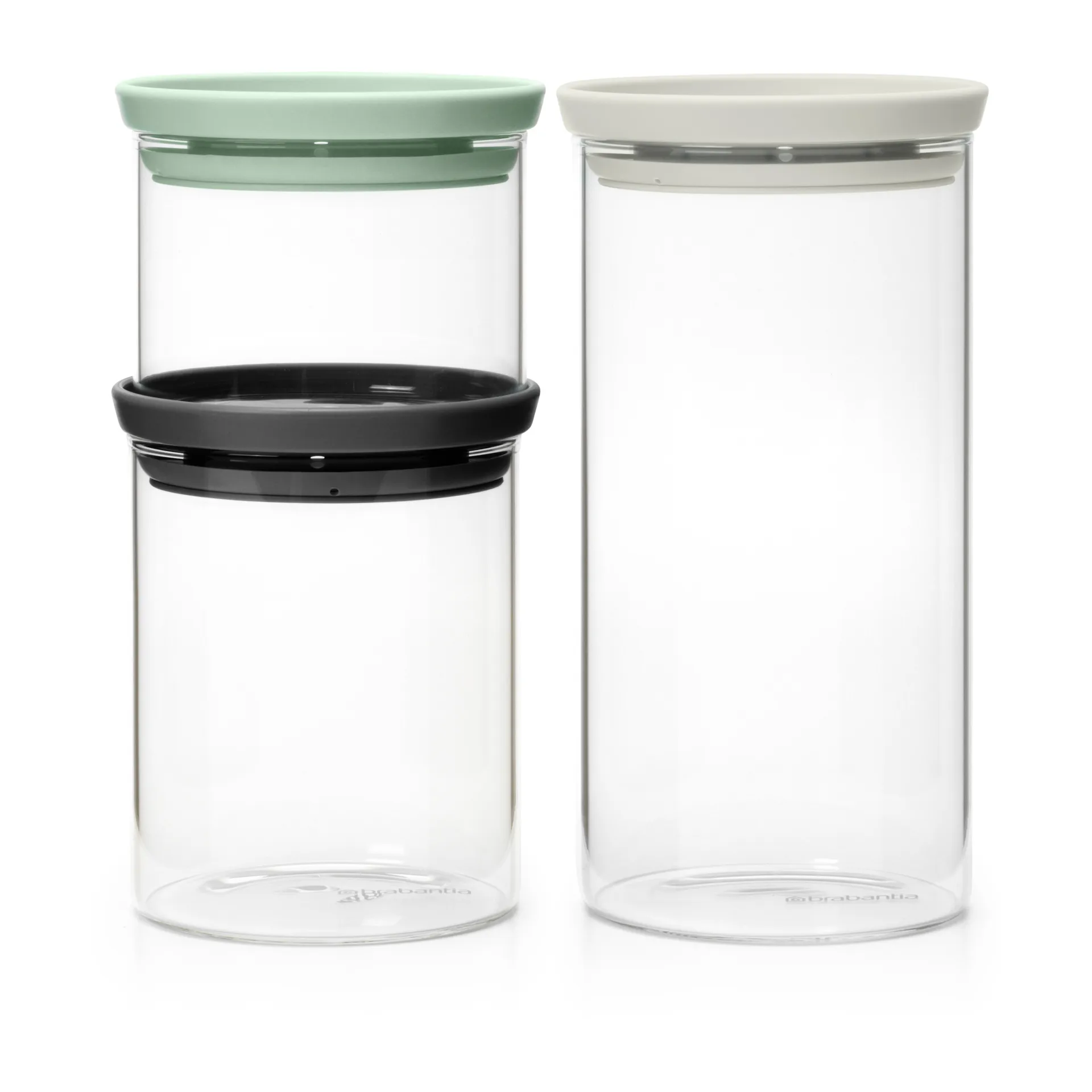 Brabantia glasburk 3 stk, Sort/Grå/Grøn Brabantia