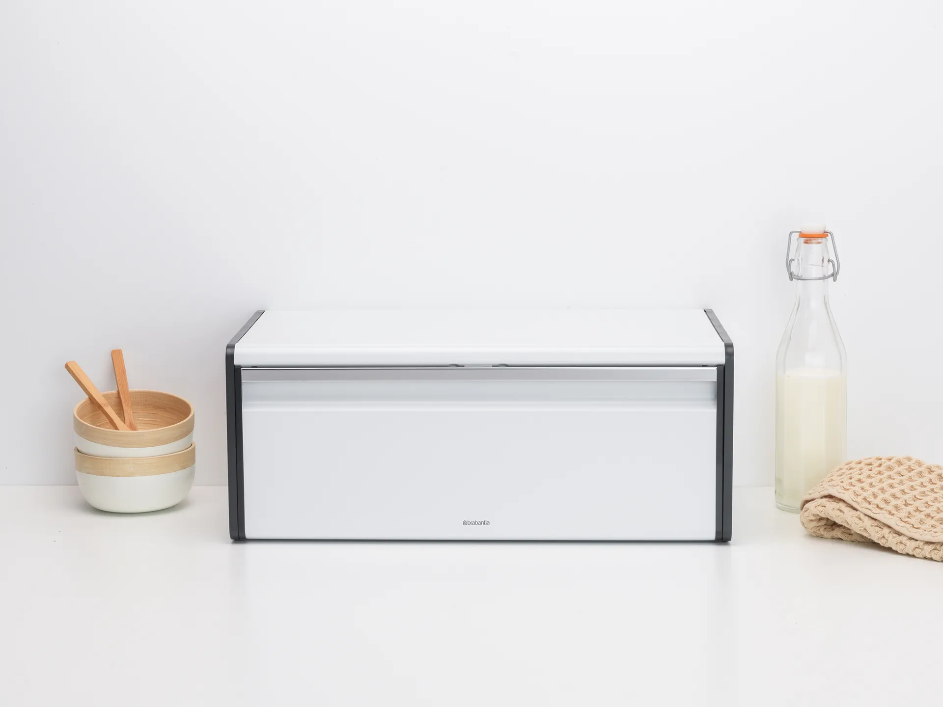 Fall Front brødboks, White/Black Brabantia