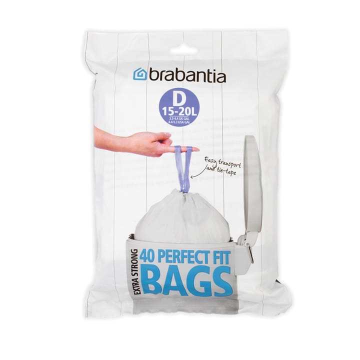 PerfectFit affaldsposer D (40 stk poser pr. pakke) - 15-20 L - Brabantia