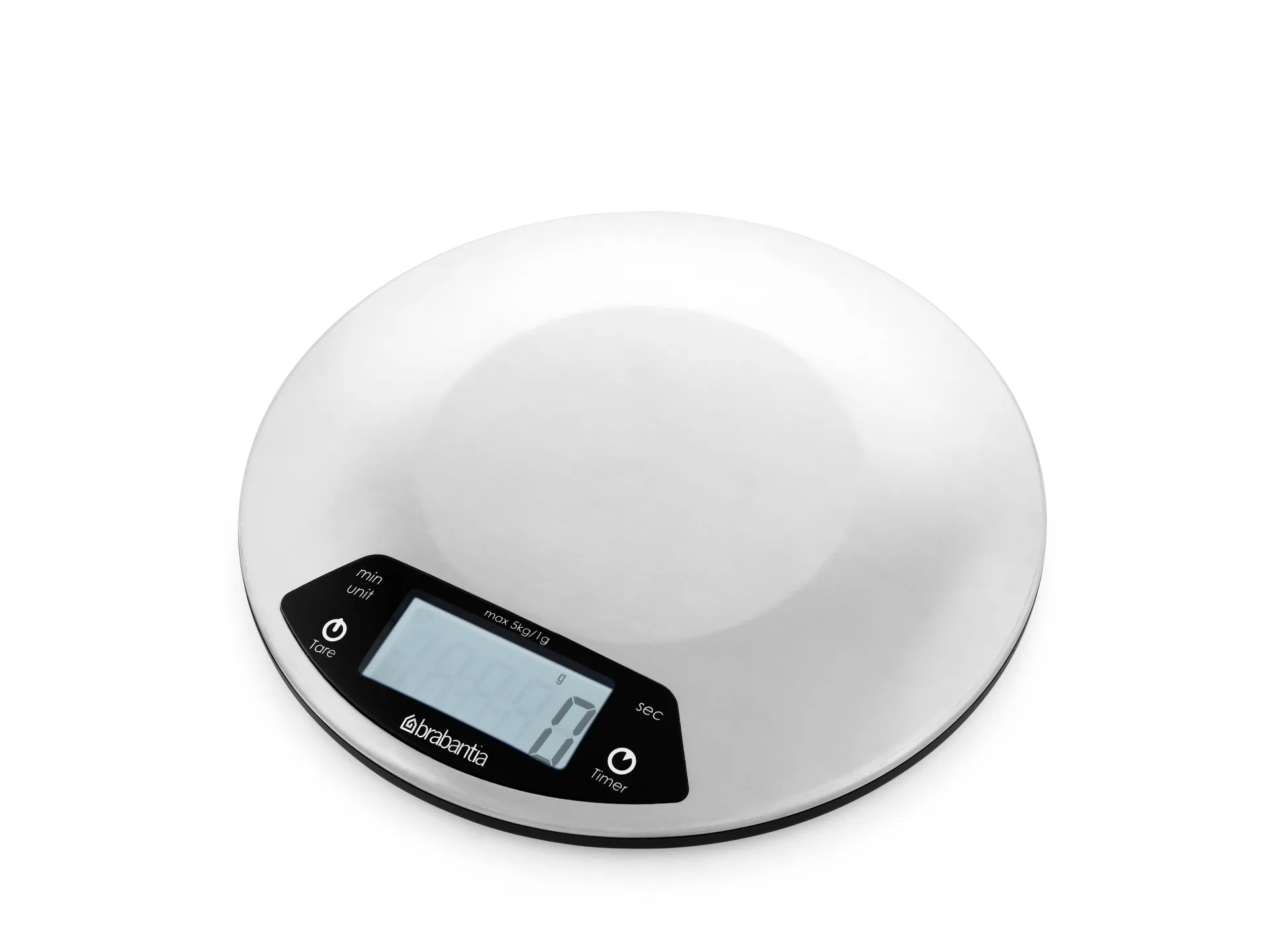 Profil køkkenvægt med timer, Sølv Brabantia