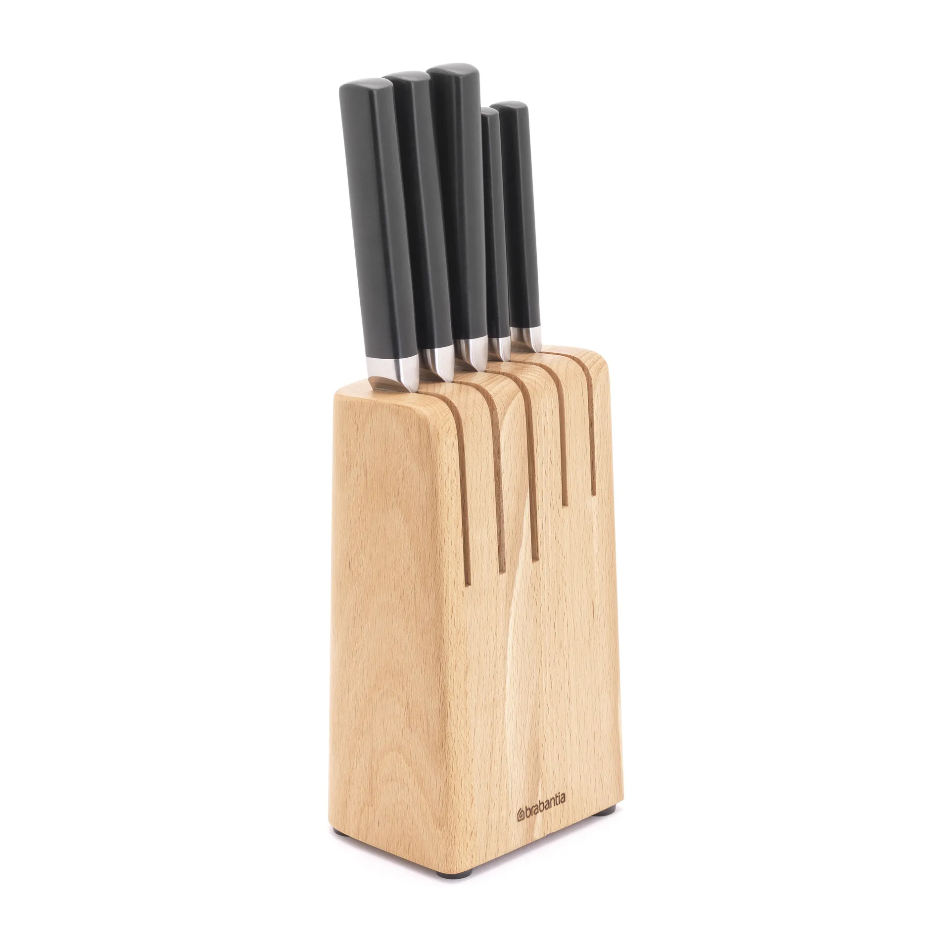 Profile knivblok med knive 5 stk., Træ Brabantia