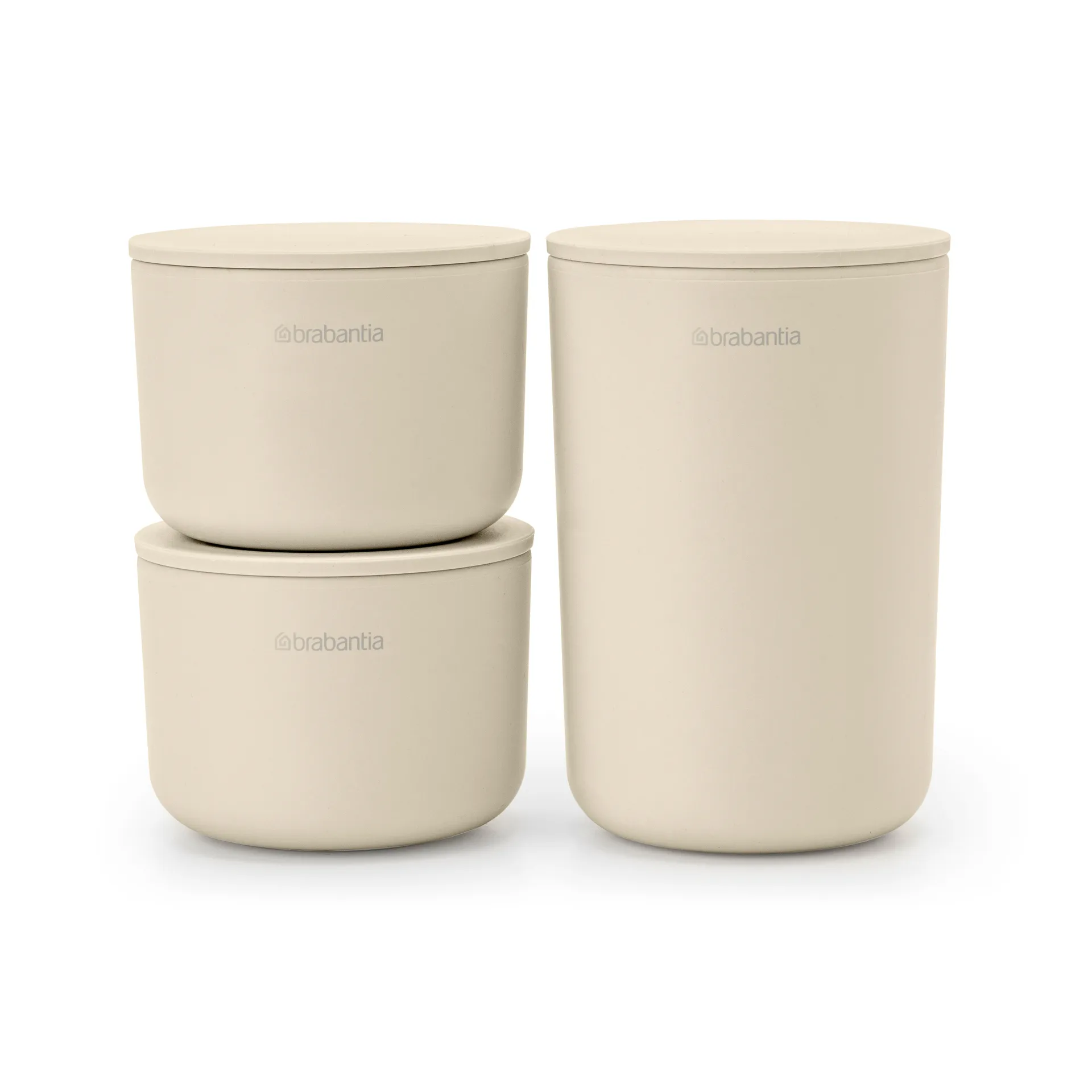 ReNew opbevaringskrukker 3-pak, Soft Beige Brabantia