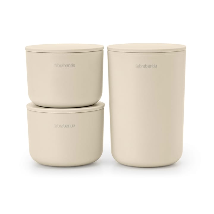 ReNew opbevaringskrukker 3-pak, Soft Beige Brabantia