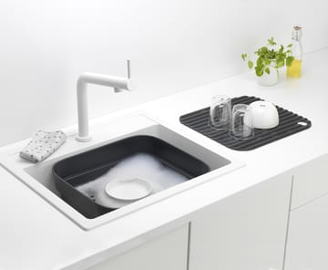 Sinkside opvaskebalje med tørrebakke 34x37 cm - Mørkegrå - Brabantia