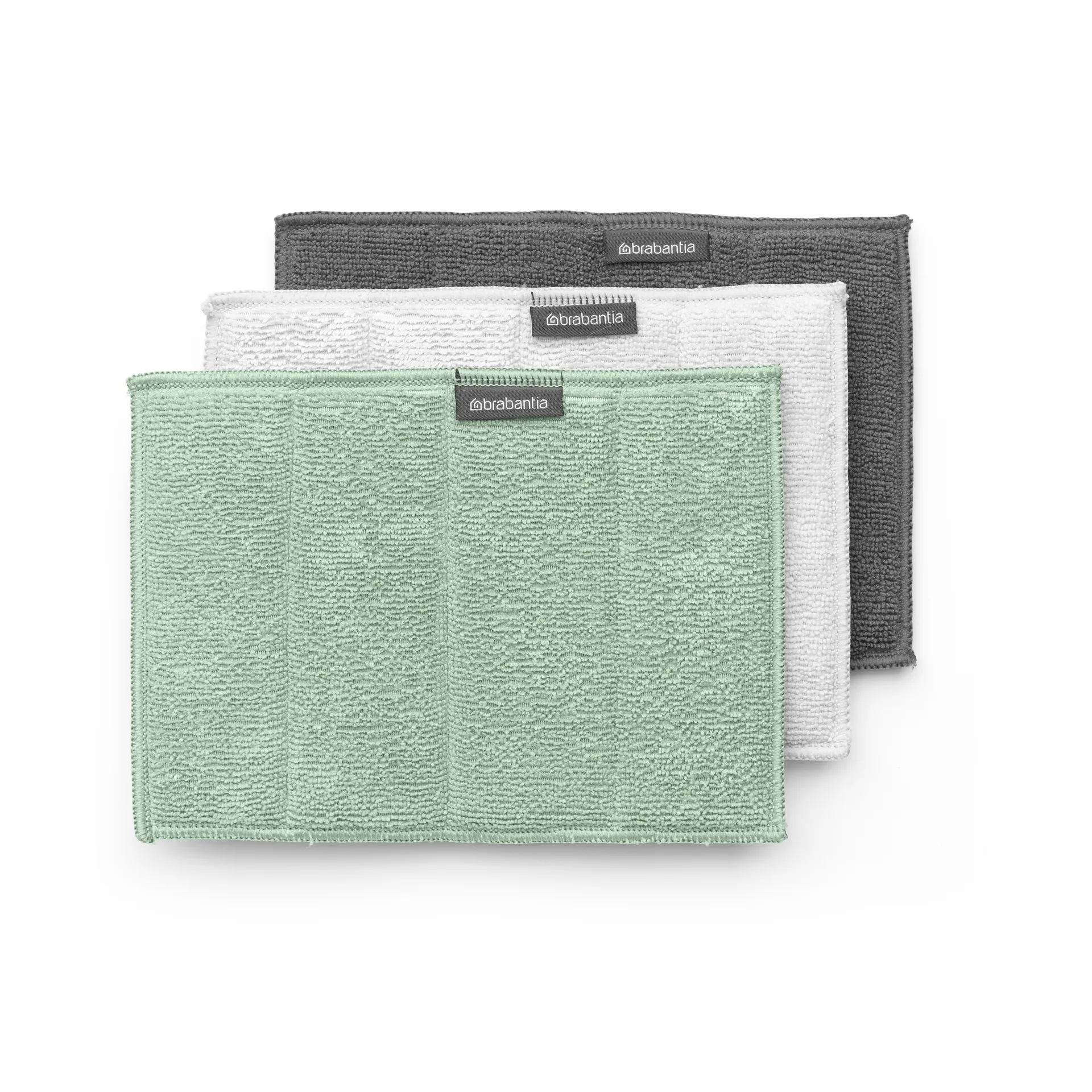 Sinkside rengøringssvamp mikrofiber 3-pak, Jade green Brabantia