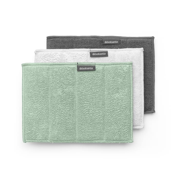 Sinkside rengøringssvamp mikrofiber 3-pak, Jade green Brabantia