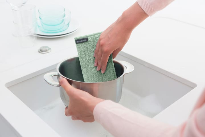 Sinkside rengøringssvamp mikrofiber 3-pak, Jade green Brabantia