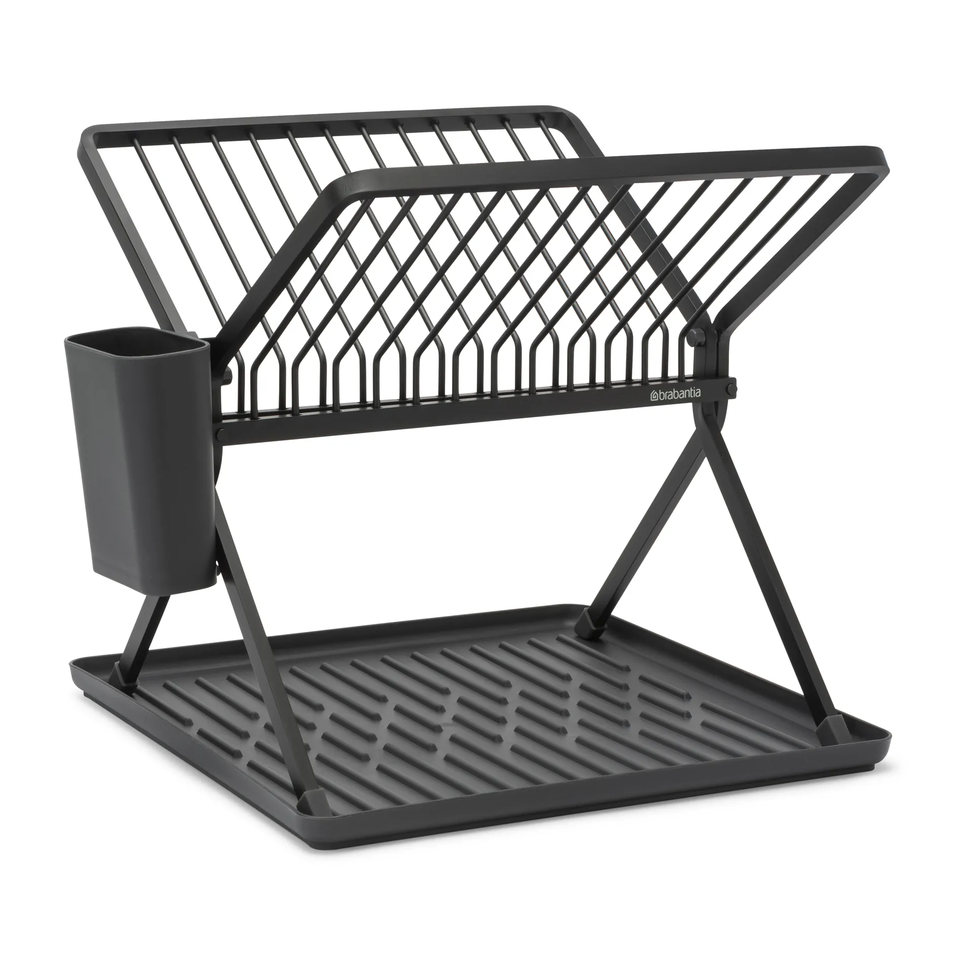 Sinkside sammenklappeligt opvaskestativ 37 cm, Mørkegrå Brabantia