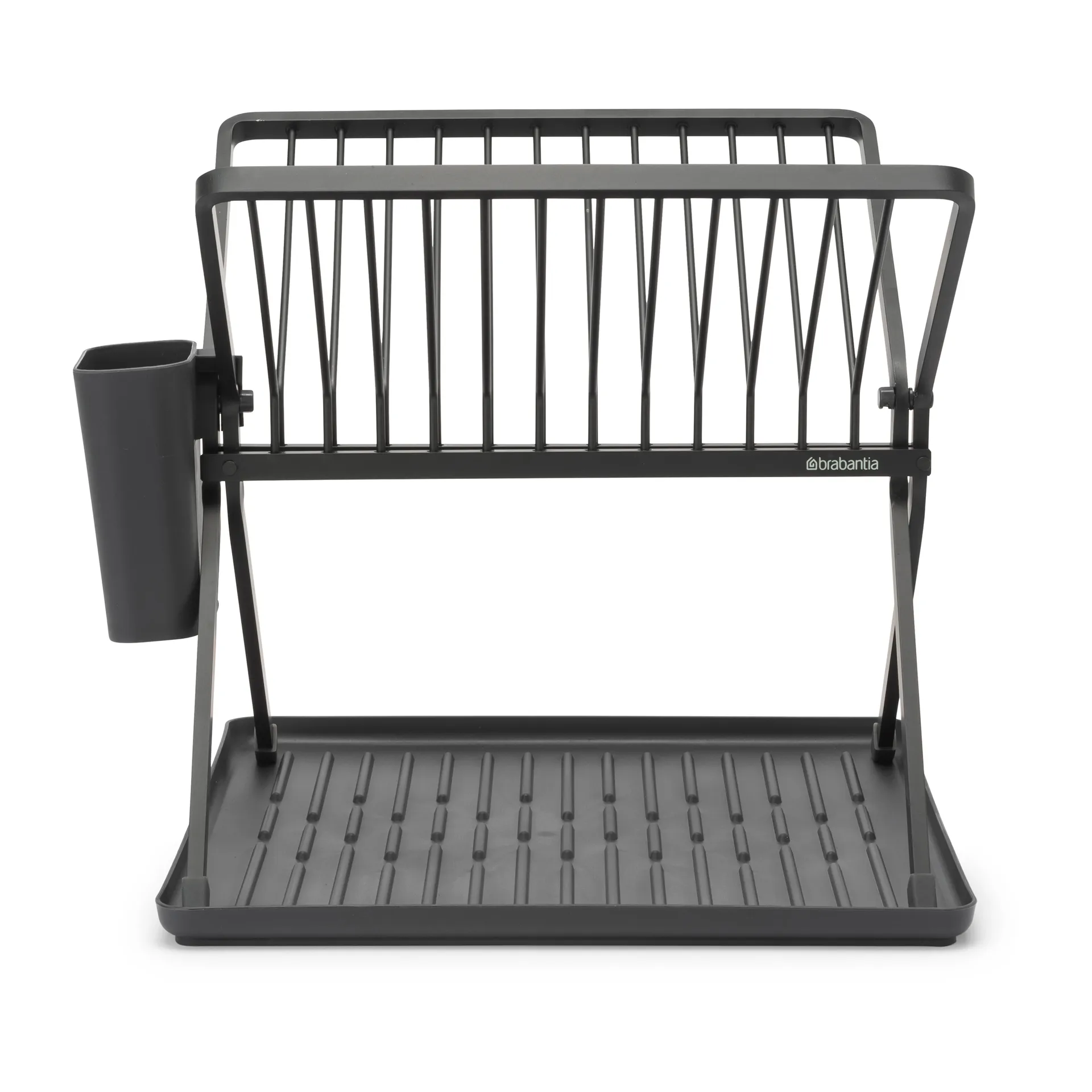 Sinkside sammenklappeligt opvaskestativ 37 cm, Mørkegrå Brabantia