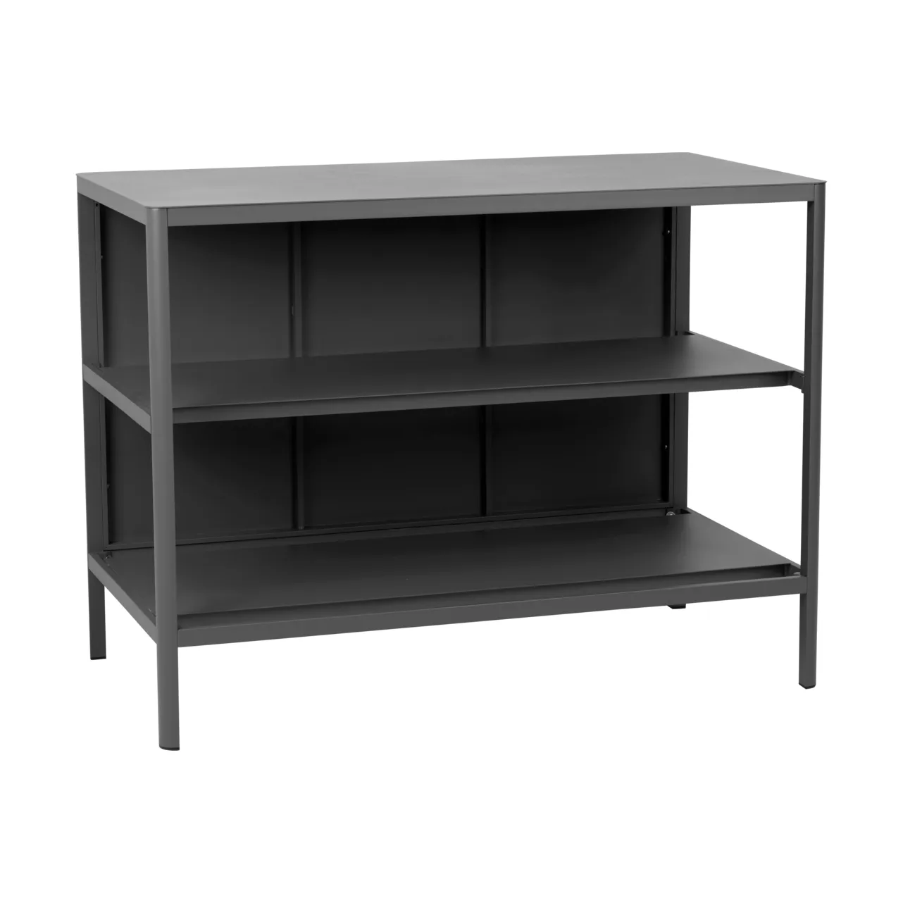 Kelia udekøkken bænk med hylder, Antracit, 121x91x64 cm Brafab